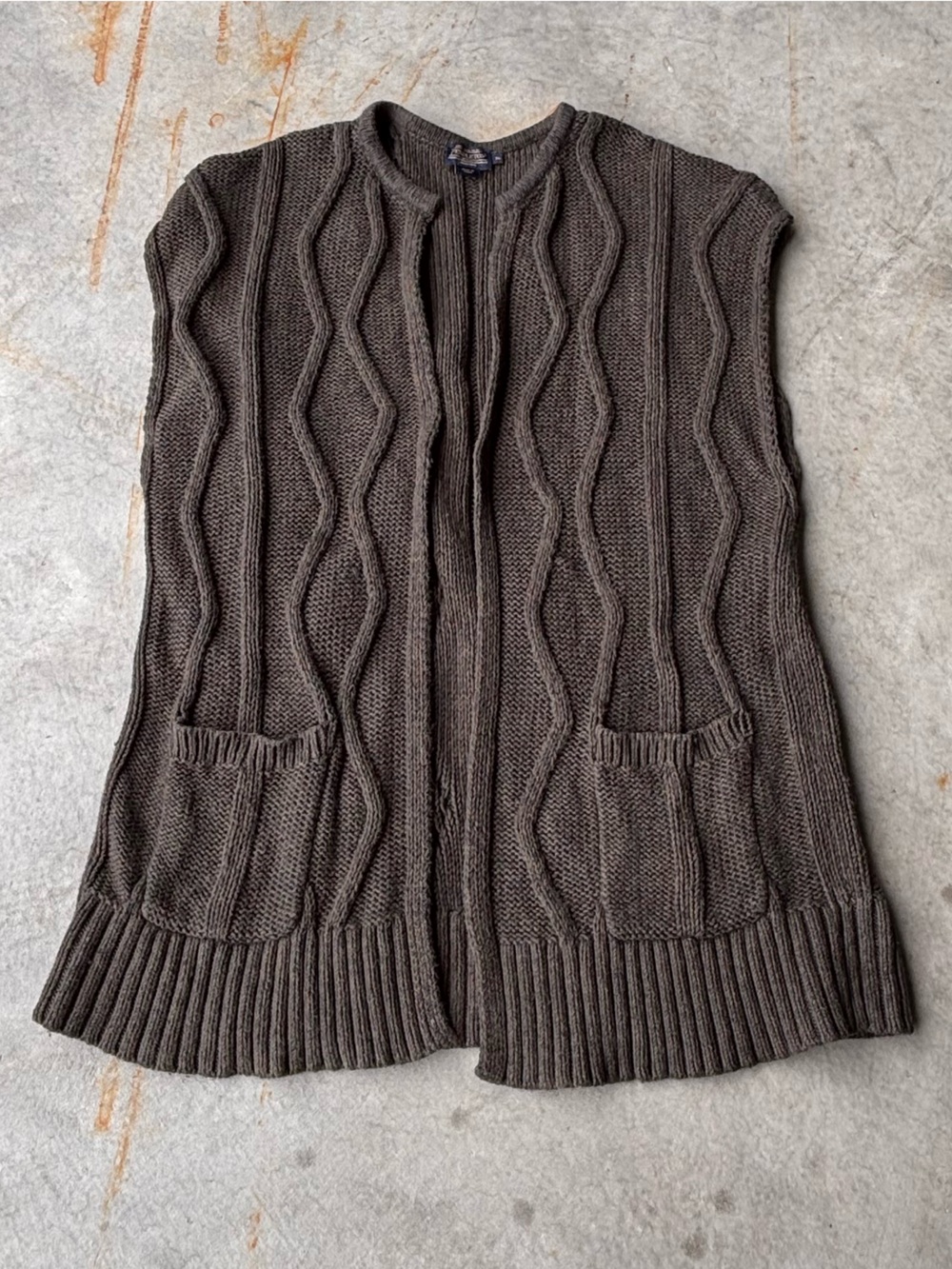 Pendleton Chunky Knit Sweater Vest Cotton Cashmere Coastal Boho Layering XL